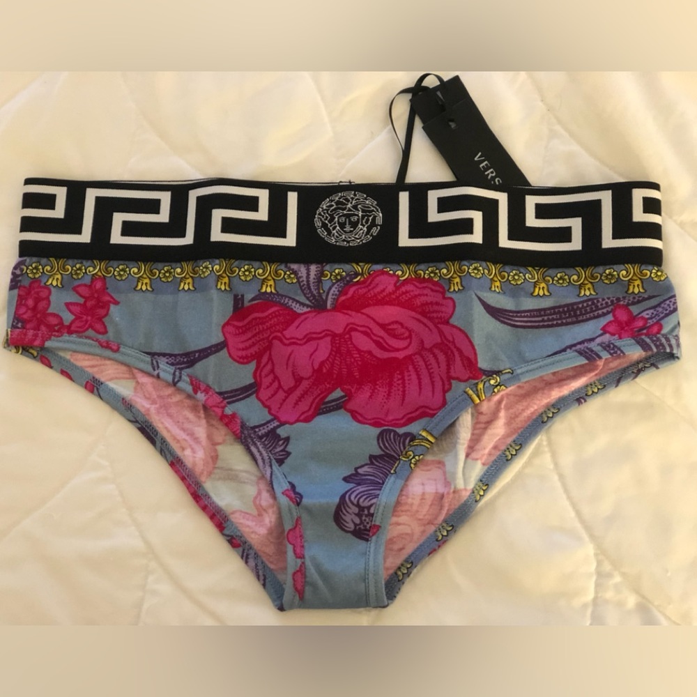 Versace Printed Greca Border Bikini Briefs - Picture 4 of 9